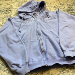 Vintage Estes Park CO Sweatshirt Zip Up ESY Casual Wear Y2K Active Blue XXL